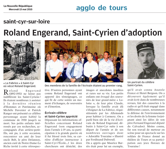 Roland Engerand, Saint-Cyrien d’adoption